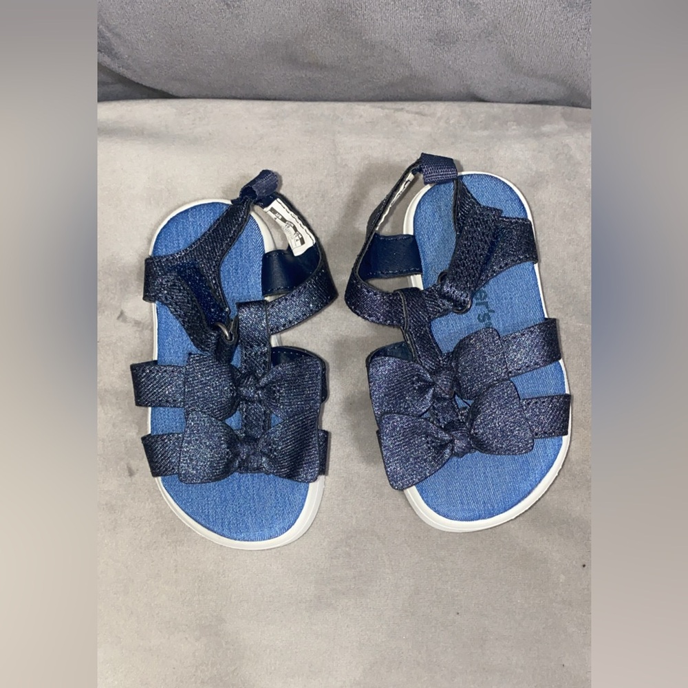 Kids Navy Sandals with Bow